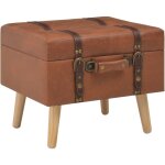 Vidaxl - tabouret de rangement 40 cm marron pâle similicuir Vidaxl - tabouret de rangement 40 cm marron pâle similicuir