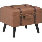 Tabouret de rangement 40 cm marron similicuir Tabouret de rangement 40 cm marron similicuir