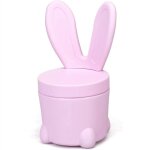 Ensoleille - tabouret de rangement pour enfant en forme de lapin, pouf coffres de rangement avec couvercle ...