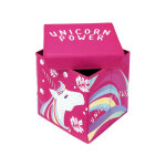 Tabouret de rangement cube licorne - unicorn power