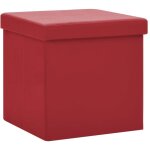 Tabouret de rangement pliable rouge bordeaux pvc vidaxl Tabouret de rangement pliable rouge bordeaux pvc vidaxl