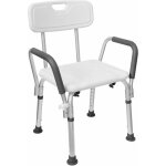 Yardin tabouret de salle de bain antidrapant avec accoudoirs et dossier, hauteur rglable sur 6 positions, ...