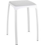 Tabouret wenko losani blanc mtal 120 kg pour salle de bain design sige de douche pratique en plastique ...