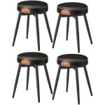 Tabouret de salle à manger, lot de 4, chaise de cuisine, siège rembourré, pu avec coutures, style moderne ... Tabouret de salle à manger, lot de 4, chaise de cuisine, siège rembourré, pu avec coutures, style moderne ...