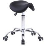 Tabouret selle de cheval tabouret à roulettes réglable en hauteur 45 - 61 cm en cuir pu noir - kktoner ... Tabouret selle de cheval tabouret à roulettes réglable en hauteur 45 - 61 cm en cuir pu noir - kktoner ...