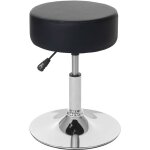 Tabouret si�ge r�glable en hauteur polyvalent pivotant � 35cm en synth�tique noir 040005332