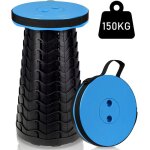 Tabouret t�lescopique tabouret l�ger petit pliant jusqu'� 150 kg chaise camping pliable noir - swanew ...