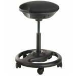 Tabouret de travail dynamique chaise de bureau pivotante ergonomique avec roulettes siège extra large ... Tabouret de travail dynamique chaise de bureau pivotante ergonomique avec roulettes siège extra large ...