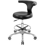 Tabouret de travail réglable avec roulettes et dossier pour bureau, cuisine, médecin, dentiste, laboratoire ... Tabouret de travail réglable avec roulettes et dossier pour bureau, cuisine, médecin, dentiste, laboratoire ...
