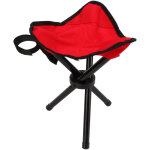Tabouret tr�pied de camping pliable l�ger, si�ge portable pour randonn�e chasse p�che voyage rouge
