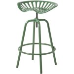 Homescapes tabouret vintage vert avec si�ge de tracteur pivotant, 70 cm