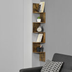 [en. casa] - tagre d'angle en forme zigzag meuble de rangement murale capacit de charge jusqu' 15 ...