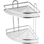 Tagre d'angle en acier chrom - tagre d'angle de salle de bain - tagre de douche - support mural ...