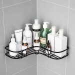 Tagre angle douche sans percage, etagere salle de bain, porte savon douche inox pour salle de bain, ...