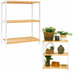 Dunedesign - tagre  chaussures de 3 niveaux rangement en bambou meuble de salle de bain - 69 x 60 x ...