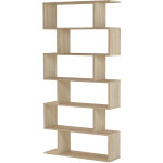 �tag�re biblioth�que bolonia couleur ch�ne 12 �tag�res, pour salle � manger ou bureau