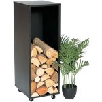 Tagère à bois de cheminée intérieur métal noir support de bois de cheminée 85 cm avec roulettes 96359 ... Tagère à bois de cheminée intérieur métal noir support de bois de cheminée 85 cm avec roulettes 96359 ...