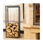 Dandibo - tag�re � bois de chemin�e support de bois de chemin�e 100 cm gris 80003 panier � bois support ...