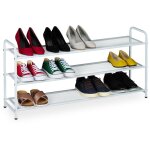 Relaxdays - tagère à chaussures, jusqu'à 12 paires, 3 niveaux, compacte, h x l x p : 48 x 100 x 25, 5 ... Relaxdays - tagère à chaussures, jusqu'à 12 paires, 3 niveaux, compacte, h x l x p : 48 x 100 x 25, 5 ...