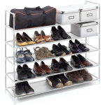 Relaxdays - tag�re � chaussures, 5 niveaux, 20 paires, de chaussures, h x l x p : 90, 5 x 87 x 29, 5 ...