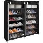 Haloyo - tag�re � chaussures anti - poussi�re � 6 couches 12030110cm 2 colonnes 6 couches en tissu armoire ...