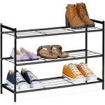Relaxdays - tagère à chaussures en métal, 3 niveaux, range - chaussures 9 paires, hxlxp : 50 x 70 x 26 ... Relaxdays - tagère à chaussures en métal, 3 niveaux, range - chaussures 9 paires, hxlxp : 50 x 70 x 26 ...