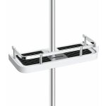 Tag�re de douche r�glable, support d'organisateur sans per�age pour shampooing, savon, lait d�maquillant ...