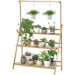 Tagre chelle plantes en bambou 3 etage - 100x40x96cm porte plante tagre  feurs intrieur ou extrieur ...