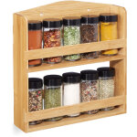 Tagre  pices bambou, 10 pots verre, prsentoir  pices, organiseur mural, rangement, nature - relaxdays ...