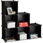 Tagre escalier 6 compartiments meuble bibliothque sparation multi - cases sparateur de pices, noir ...