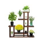 Tag�re � fleurs en bois porte pots de plante avec 7 tablettes escalier pr�sentoire de jardin balcon terrasse ...