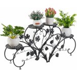 Unho - tagre  fleurs fer forg 93x40x23cm support plantes avec 4 tablettes pour maison jardin patio ...