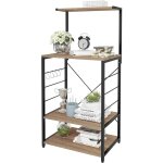 Tagre four  micro - ondes, tagre de cuisine en bois massif et cadre avec de l'acier, 60x40x123cm ...