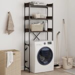 Vidaxl - tag�re de lave - linge ch�ne marron 67x25x163 cm bois ing�nierie