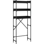 Vidaxl - tagre de lave - linge noir 67x25x163 cm bois d'ingnierie