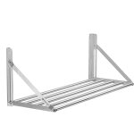 Mahlzeit - tag�re murale en acier inoxydable, 100 x 30 cm, argent�, �tag�re flottante pliable au design ...