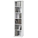 Tag�re murale biblioth�que 90 cm de hauteur. 6 compartiments blanc - blanc