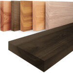 Tagre murale en bois massif, bord rgulier droit, tagre flottante pure, sans fixations, sans trous, ...