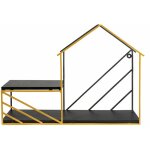 Karat - tag�re murale d�coration int�ieure moderne tabor noir / or 47 x 34 x 12 cm