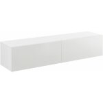 Helloshop26 - tagère murale design meuble support tv avec 2 tiroirs 140 cm blanc Helloshop26 - tagère murale design meuble support tv avec 2 tiroirs 140 cm blanc