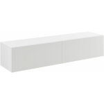 Helloshop26 - tagère murale design meuble support tv stylé avec 2 tiroirs 140 cm blanc Helloshop26 - tagère murale design meuble support tv stylé avec 2 tiroirs 140 cm blanc