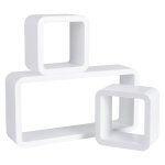 Woltu - tagre murale en mdf pour livres / cd / dvd, tagre de bonsa, tagre de mini - petit pot, ...