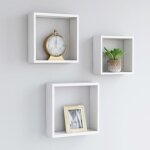 Bonnevie - tagères murales sous forme de cube 3 pcs Étagère de rangement - meuble de rangement blanc ... Bonnevie - tagères murales sous forme de cube 3 pcs Étagère de rangement - meuble de rangement blanc ...