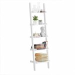 Sobuy - tag�re murale style �chelle 5 niveaux biblioth�que �tag�re �chelle - blanc � frg17 - w