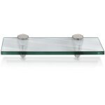 Tagre murale en verre, tablette en verre de salle de bain 20x10x0. 8 cm transparent - einfeben