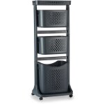 �tag�re en plastique pour dressing avec 3 paniers comfy places, 42 x 30 x 108 cm