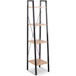 Woltu - tagre de rangement en acier et en bois avec 4 tablettes, tagre royonnage, 34x35x148cm, noir ...