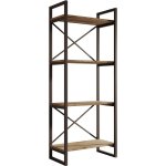 Design ameublement - tag�re de rangement biblioth�que structure stable en acier noir mate style industriel ...