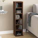 Tagère de rangement pour cd / dvd bibliothèque - pour bureau salon chambre cuisine chêne marron 21x20x88 ... Tagère de rangement pour cd / dvd bibliothèque - pour bureau salon chambre cuisine chêne marron 21x20x88 ...