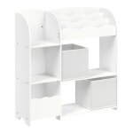 Songmics - tag�re de rangement pour enfants, biblioth�que, pour livres et jouets, organisateur avec 2 ...